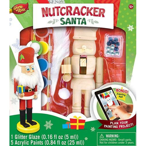 MasterPieces Works of Ahhh... Nutcracker Santa Large Wood Paint Kit 21516