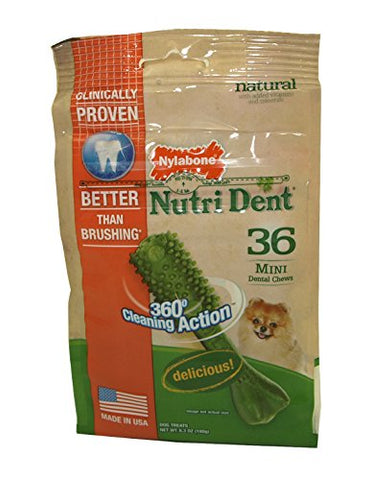 Nylabone Nutri Dent Original Flavored Dog Treat Size Mini 36 ct 6.3 NET WT