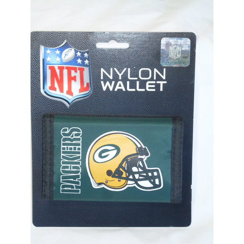 NFL Green Bay Packers Tri-fold Nylon Wallet with Printed Logo