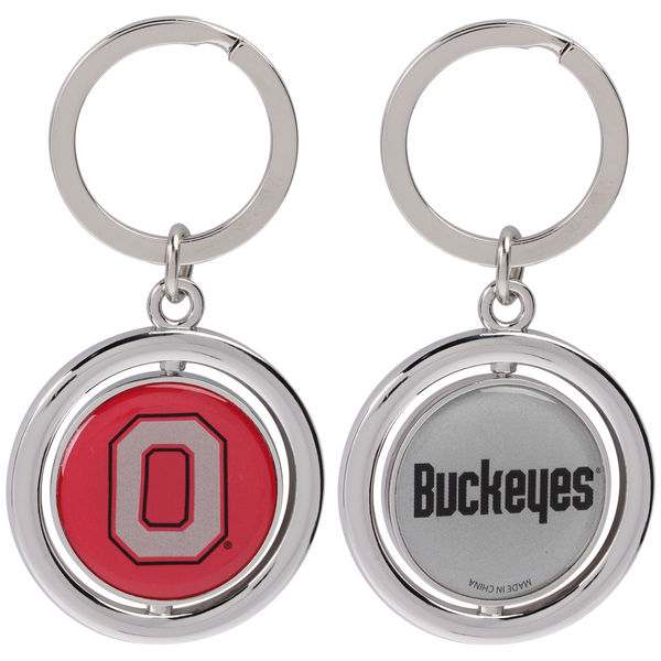 NCAA Spinning Logo Key Ring Keychain Forever Collectibles Select Team to Left
