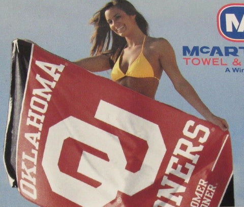 NCAA Oklahoma Sooners Vertical Logo Beach Towel 30"x60" WinCraft
