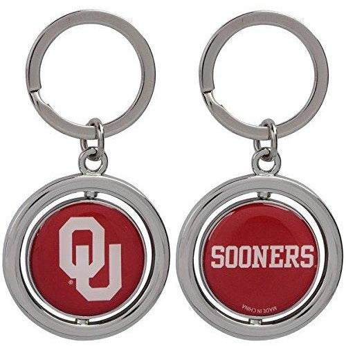 NCAA Spinning Logo Key Ring Keychain Forever Collectibles Select Team to Left