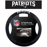 NFL POLY-SUEDE MESH STEERING WHEEL COVER NEW ENGLAND PATRIOTS