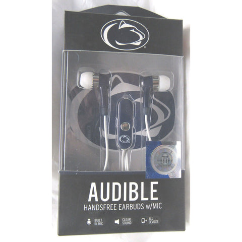NCAA Penn State Nittany Lions Team Logo Earphones with Microphone by MIZCO