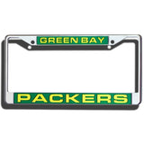 NFL Green Bay Packers Laser Cut Chrome License Plate Frame