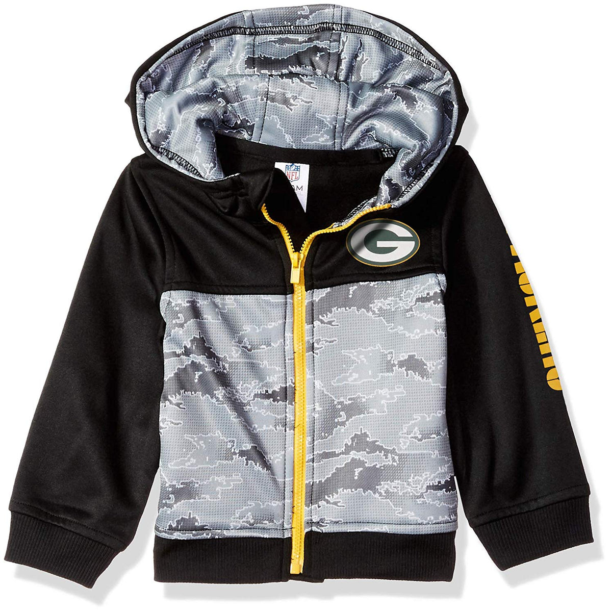 NFL Green Bay Packers Boys Black Hooded Jacket 4T by Gerber