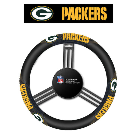 NFL Green Bay Packers Massage Steering Wheel Cover By Fremont Die
