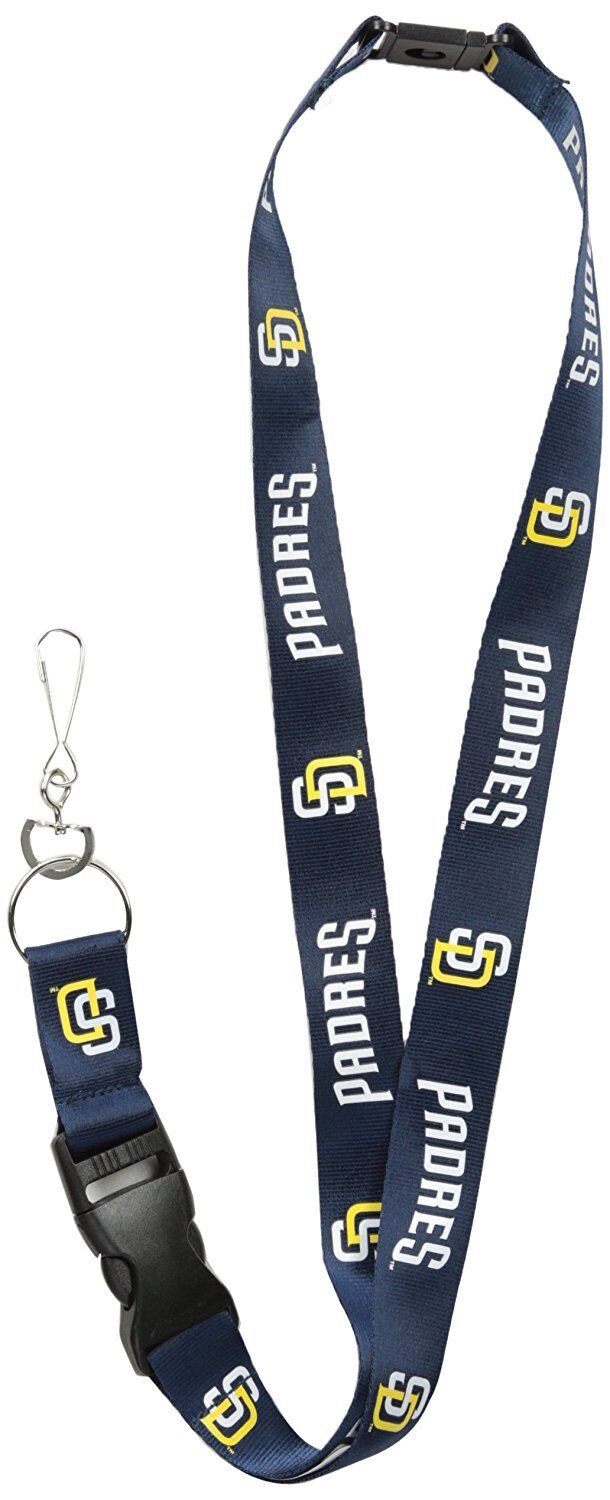 MLB San Diego Padres Blue Lanyard Detachable Buckle 23" L 3/4" W by Aminco