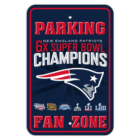 New England Patriots 6x SUPER BOWL CHAMPIONS Parking Sign Super Bowl LIII