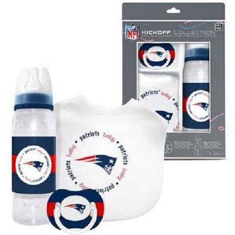 NFL New England Patriots Gift Set Bottle Bib Pacifier by baby fanatic