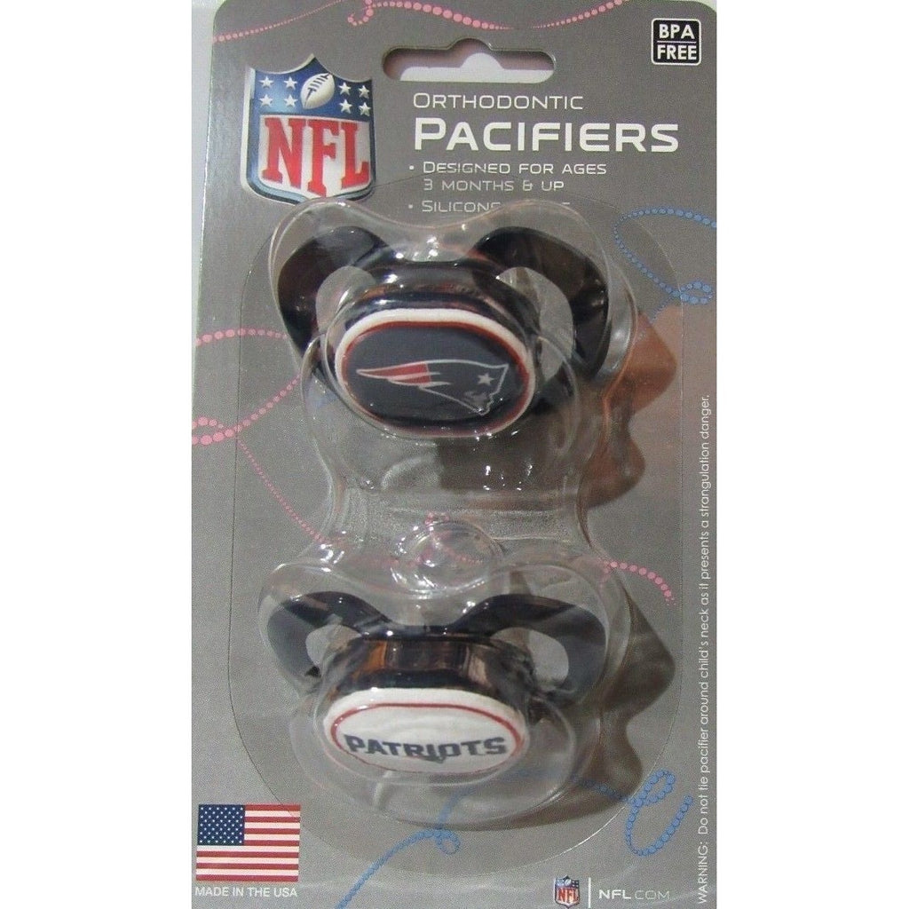 NFL Pacifiers Set of 2 Images Color Shield on Card by baby fanatic