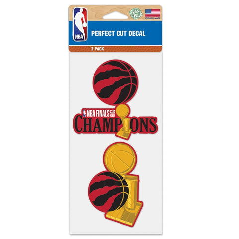 Toronto Raptors NBA Finals 2019 Champions Perfect Cut Decal Set 2 pack