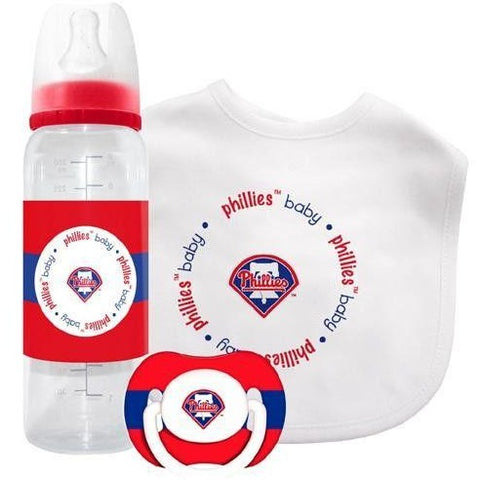 MLB Philadelphia Phillies Gift Set Bottle Bib Pacifier by baby fanatic