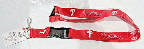 MLB Philadelphia Phillies Name on Red Lanyard Detachable Buckle 23" L 3/4" W by Aminco