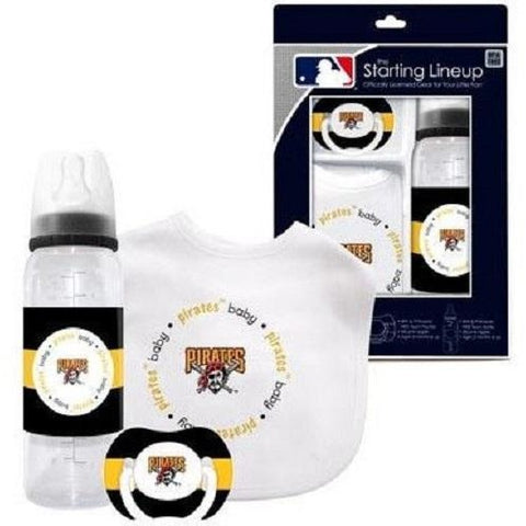 MLB Pittsburgh Pirates Gift Set Bottle Bib Pacifier by baby fanatic
