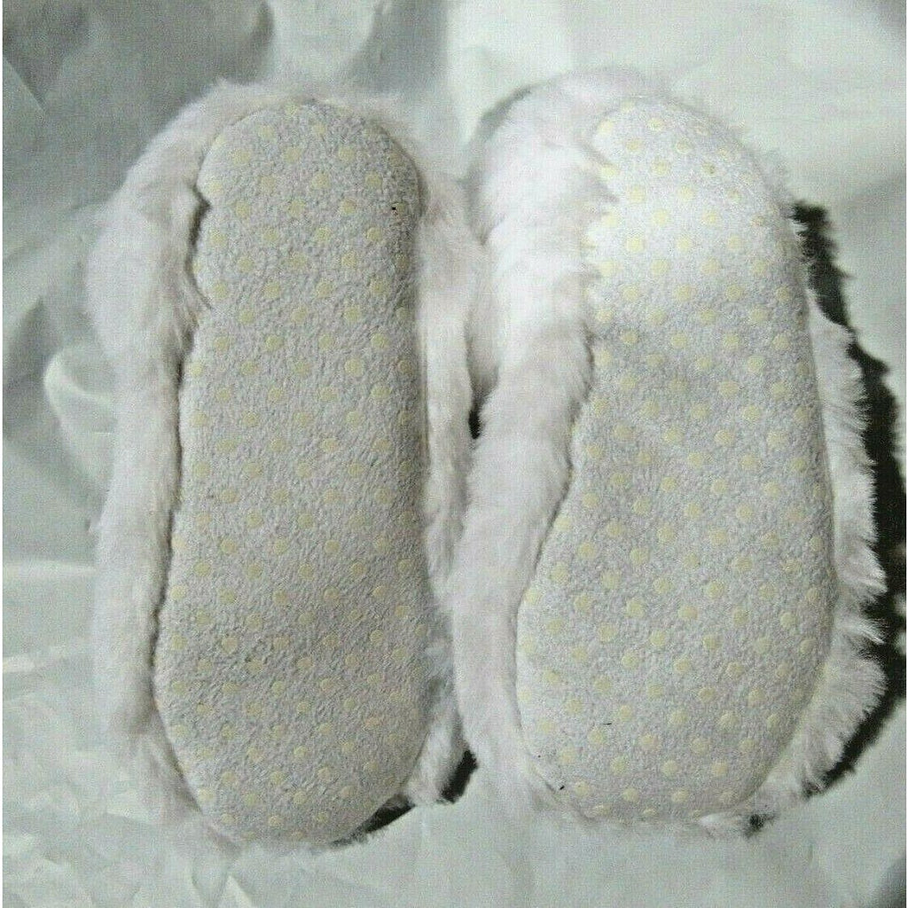 Infant Cat & Jack Soft Furry White Pink Unicorn Slippers Size M 2t-3t
