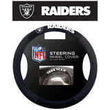 NFL POLY-SUEDE MESH STEERING WHEEL COVER OAKLAND RAIDERS