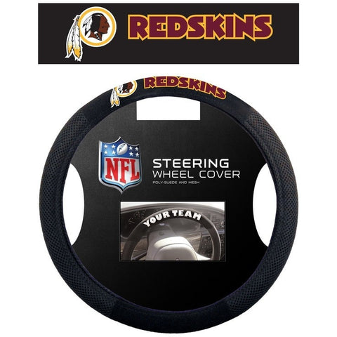 NFL POLY-SUEDE MESH STEERING WHEEL COVER WASHINGTON REDSKINS