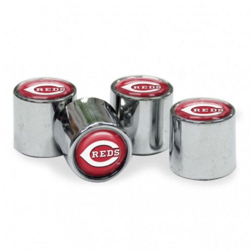 MLB Cincinnati Reds Chrome Tire Valve Stem Caps by WinCraft