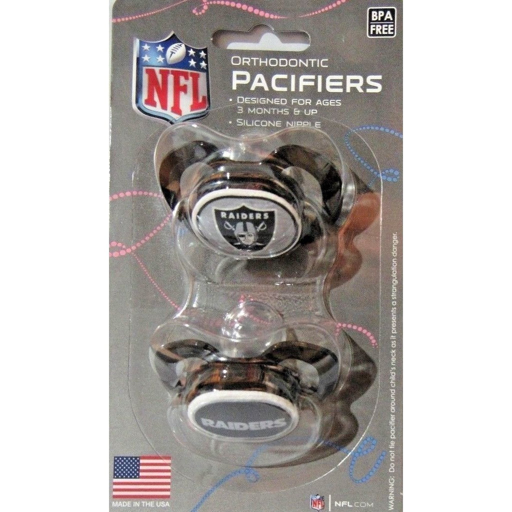 NFL Pacifiers Set of 2 Images Color Shield on Card by baby fanatic