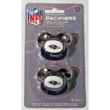 NFL Pacifiers Set of 2 Solid Color Shield w/ Holes on Card by baby fanatic