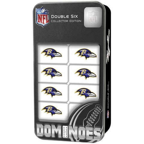 NFL Baltimore Ravens White Dominoes Game by Masterpieces Puzzles Co