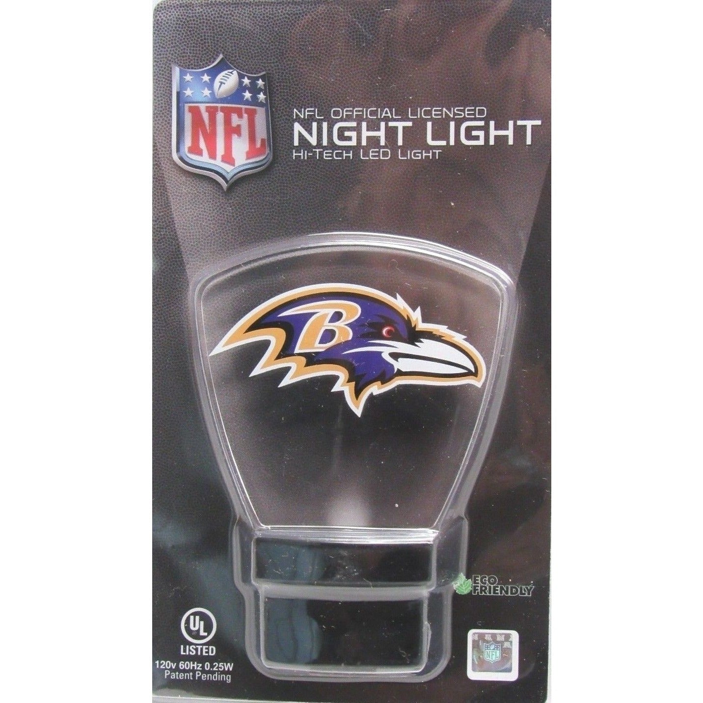 NFL Hi-Tech LED Night Light Made by Authentic Street Signs