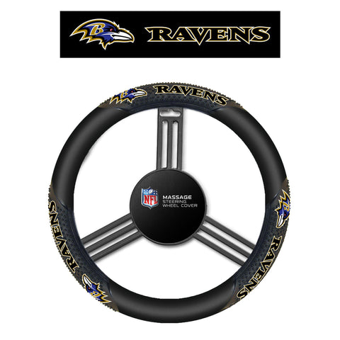 NFL Baltimore Ravens Massage Steering Wheel Cover By Fremont Die