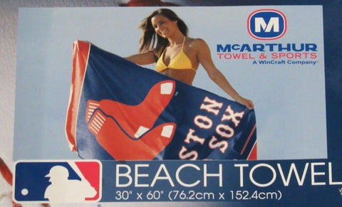 MLB Boston Red Sox Vertical Logo Beach Towel 30"x60" WinCraft