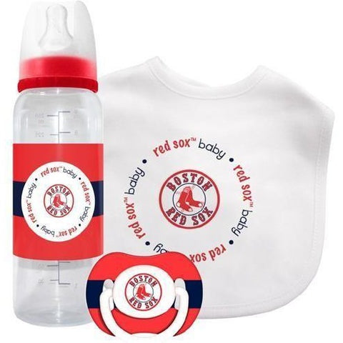 MLB Boston Red Sox Gift Set Bottle Bib Pacifier by baby fanatic