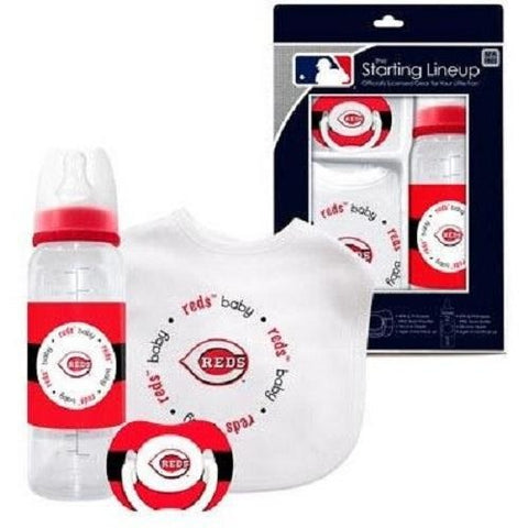 MLB Cincinnati Reds Gift Set Bottle Bib Pacifier by baby fanatic