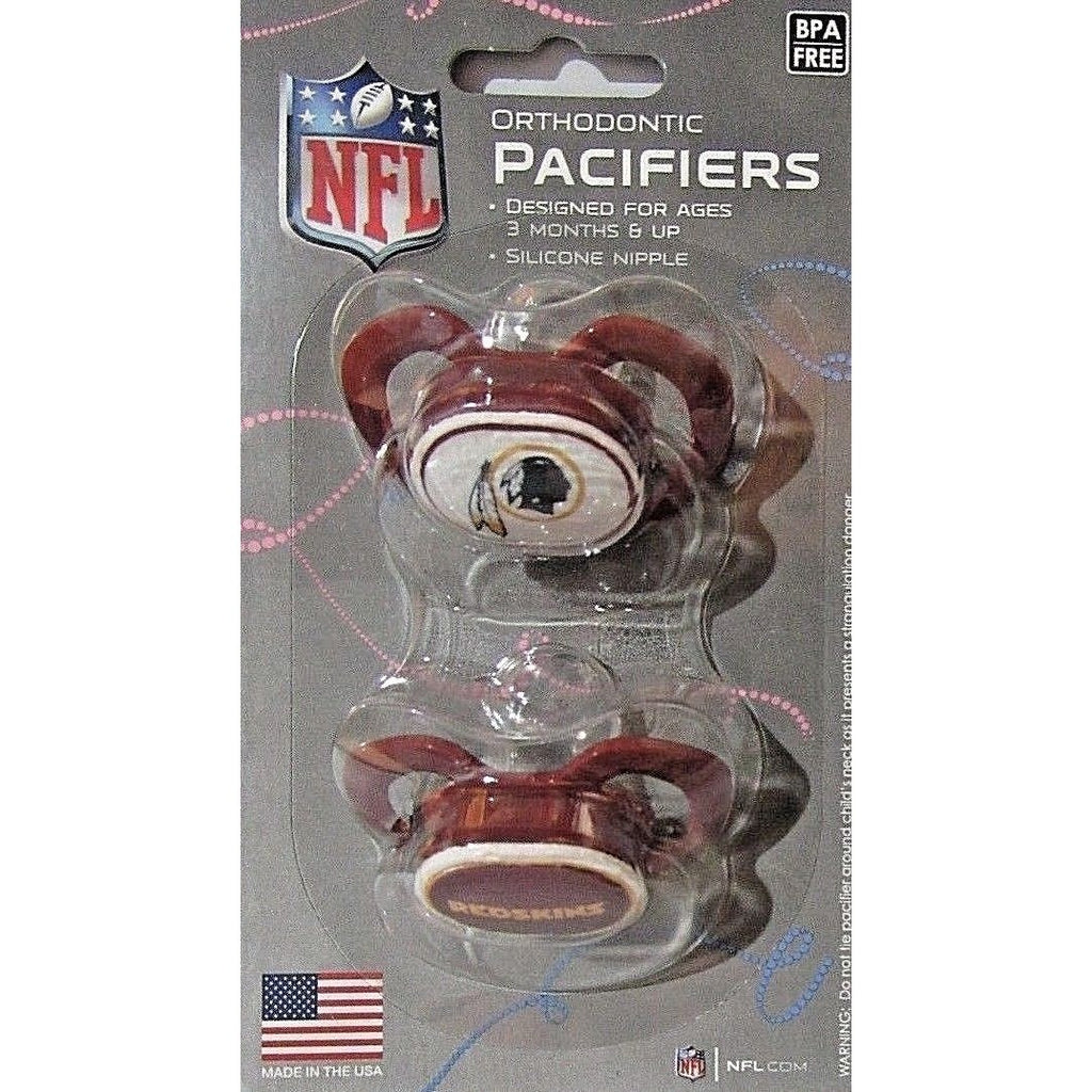 NFL Pacifiers Set of 2 Images Color Shield on Card by baby fanatic