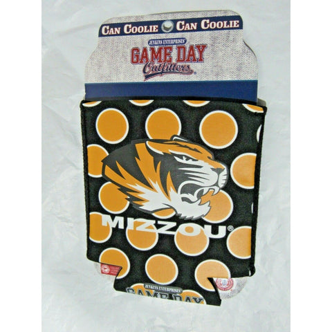 NCAA Missouri Tigers on Black w/ Dots Can Coolie Game Day Outfitters
