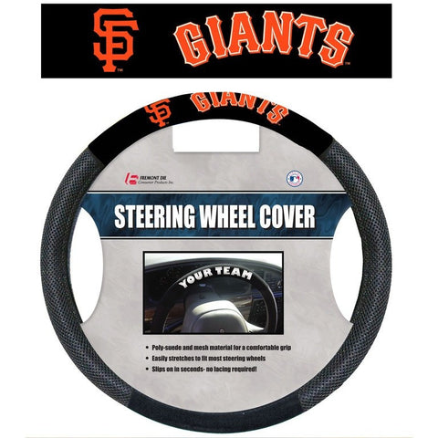 MLB POLY-SUEDE MESH STEERING WHEEL COVER SAN FRANCISCO GIANTS