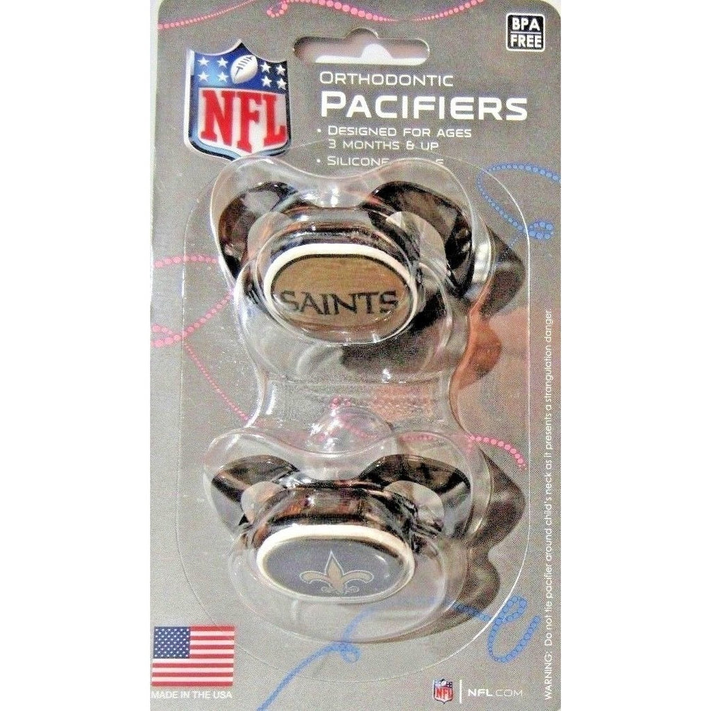 NFL Pacifiers Set of 2 Images Color Shield on Card by baby fanatic