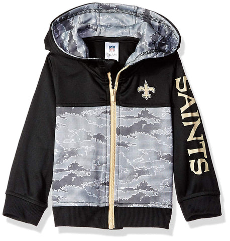 NFL New Orleans Saints Boys Black Hooded Jacket 2T by Gerber