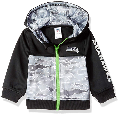 NFL Seattle Seahawks Boys Black Hooded Jacket 4T by Gerber