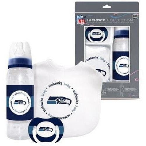 NFL Seattle Seahawks Baby Gift Set Bottle Bib Pacifier by baby fanatic
