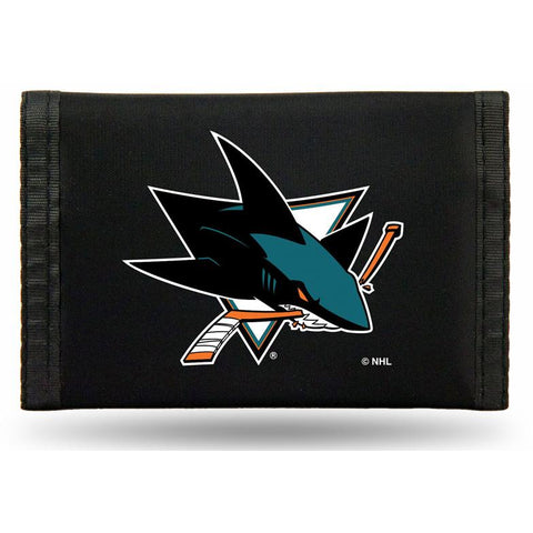 NHL San Jose Sharks Tri-fold Nylon Wallet with Printed Logo