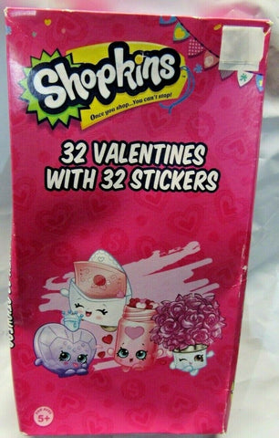 Shopkins Valentine’s Day 32 Cards and 32 Sticker