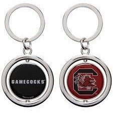 NCAA Spinning Logo Key Ring Keychain Forever Collectibles Select Team to Left