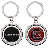 NCAA Spinning Logo Key Ring Keychain Forever Collectibles Select Team to Left