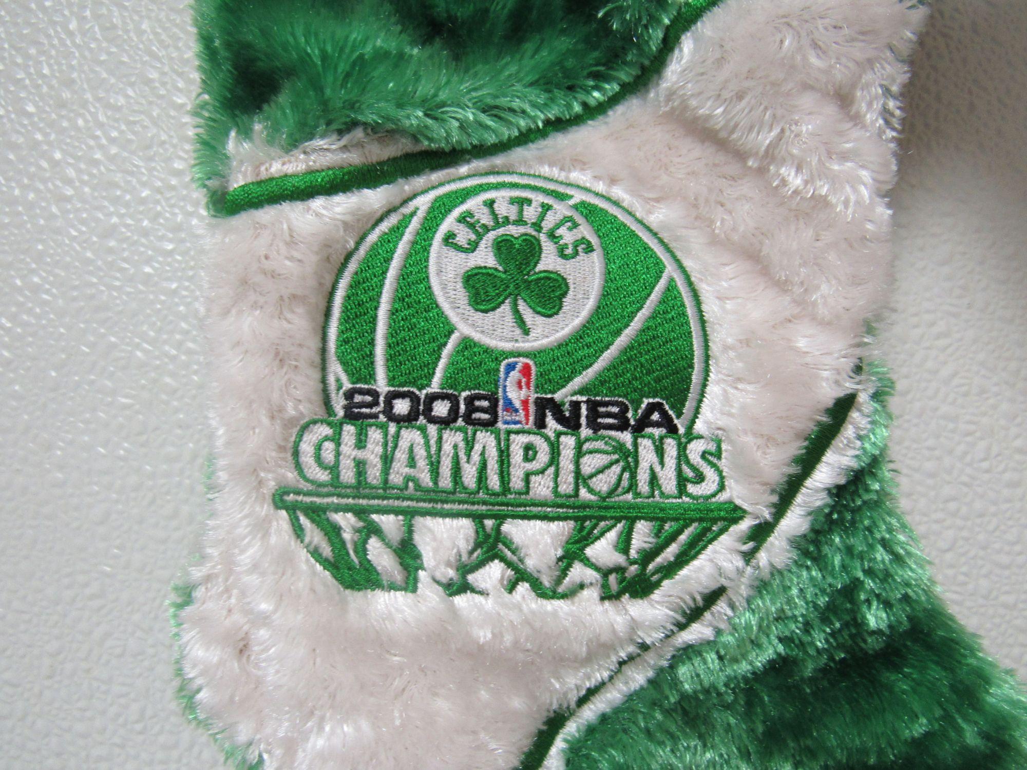 Boston Celtics 2008 NBA Champions Embroidered 18″ Fuzzy Christmas Stocking