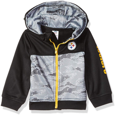 NFL Pittsburgh Steelers Boys Black Hooded Jacket 18M by Gerber