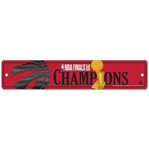 Toronto Raptors NBA Finals 2019 Champions 3.75" by 19" Street Sign