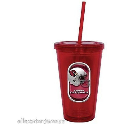 NFL Arizona Cardinals 16 oz SIP N' GO Travel Tumbler w/Straw
