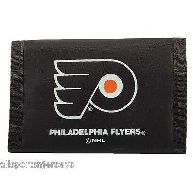 NHL Philadelphia Flyers Tri-fold Nylon Wallet with Printed Logo w/Name