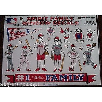 MLB Philadelphia Phillies Spirit Family Decals Set of 17 by Rico Industries