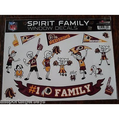 NFL Washington Redskins Spirit Family Decals Set of 17 by Rico Industries