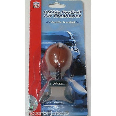 NFL NIP BOBBLE FOOTBALL VANILLA AIR FRESHENER - NEW YORK JETS